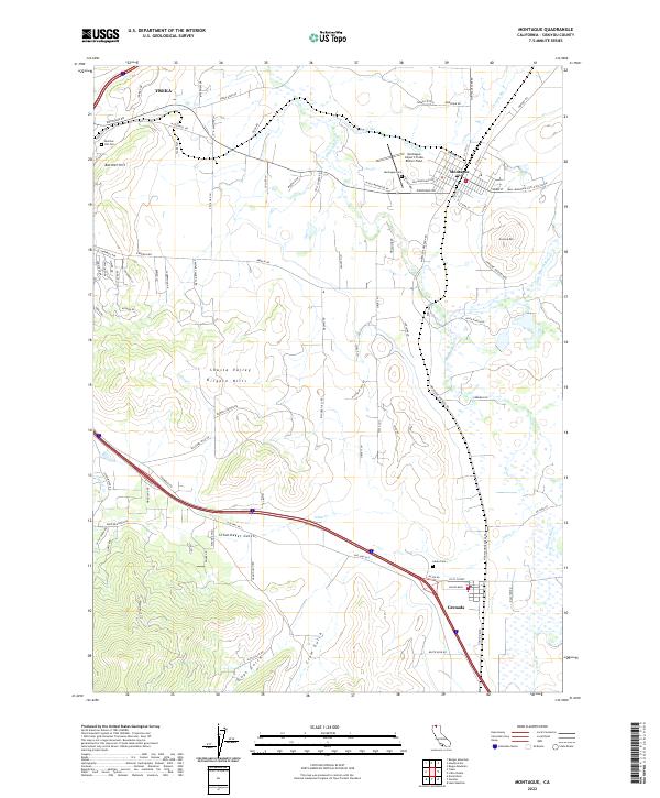 US Topo 7.5-minute map for Montague CA