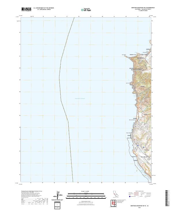 US Topo 7.5-minute map for Montara Mountain OE W CA