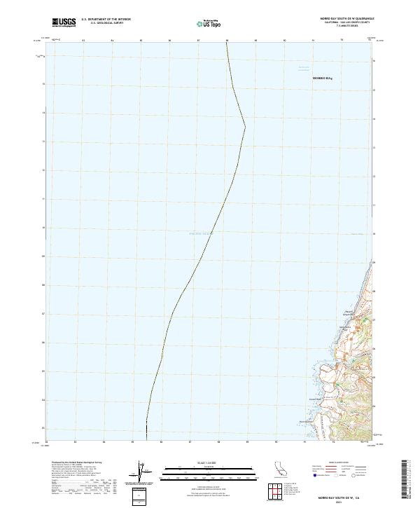 US Topo 7.5-minute map for Morro Bay South OE W CA