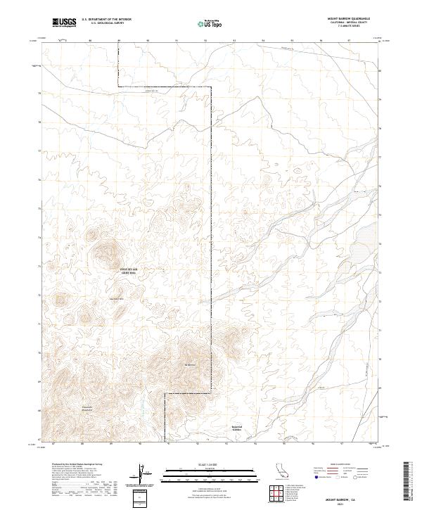 US Topo 7.5-minute map for Mount Barrow CA