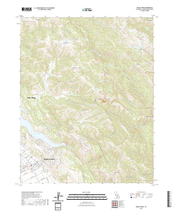US Topo 7.5-minute map for Mount Sizer CA