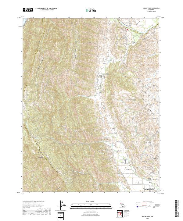 US Topo 7.5-minute map for Mount Vaca CA