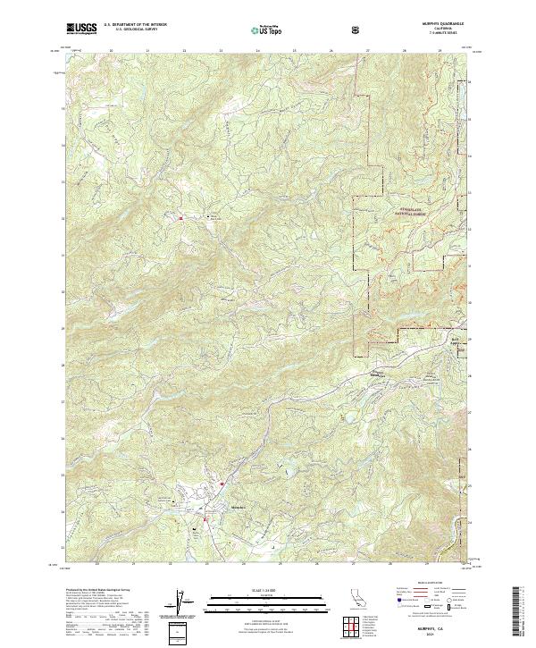 US Topo 7.5-minute map for Murphys CA