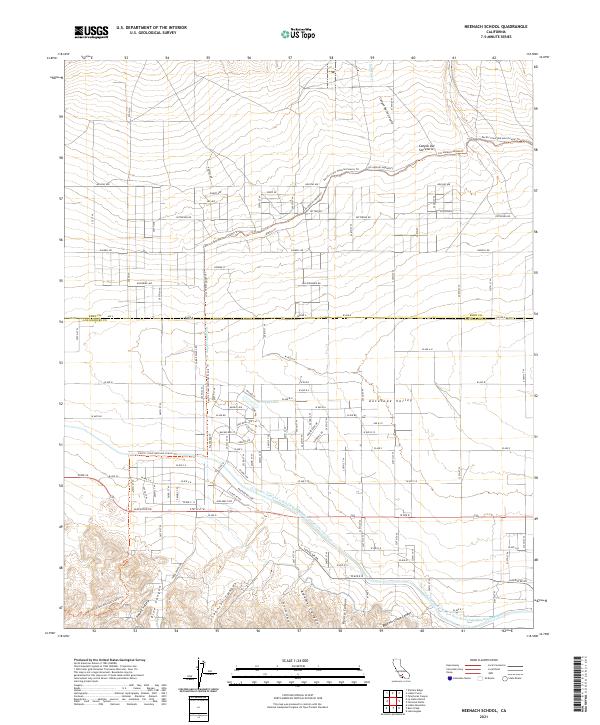 US Topo 7.5-minute map for Neenach School CA – American Map Store