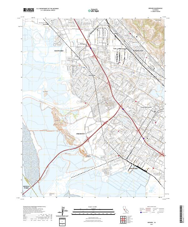 US Topo 7.5-minute map for Newark CA
