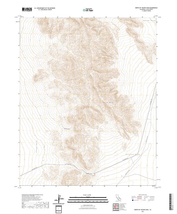 US Topo 7.5-minute map for North of Tecopa Pass CA