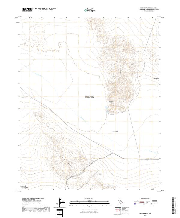 US Topo 7.5-minute map for Old Ibex Pass CA