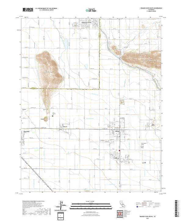 US Topo 7.5-minute map for Orange Cove South CA