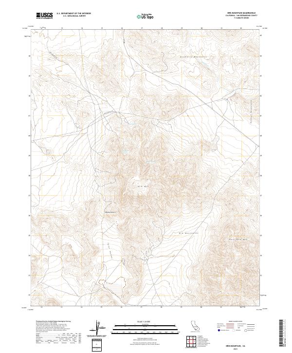 US Topo 7.5-minute map for Ord Mountain CA