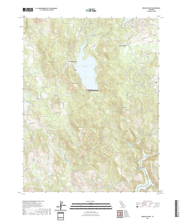 US Topo 7.5-minute map for Oregon House CA