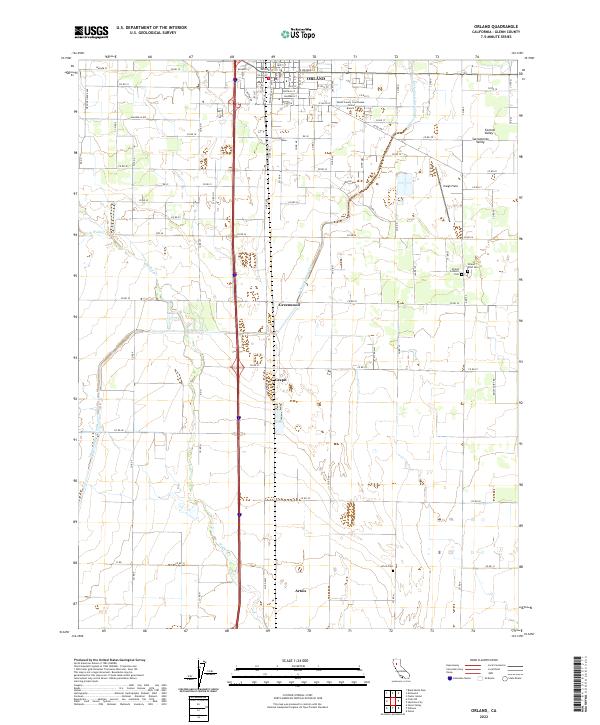 US Topo 7.5-minute map for Orland CA