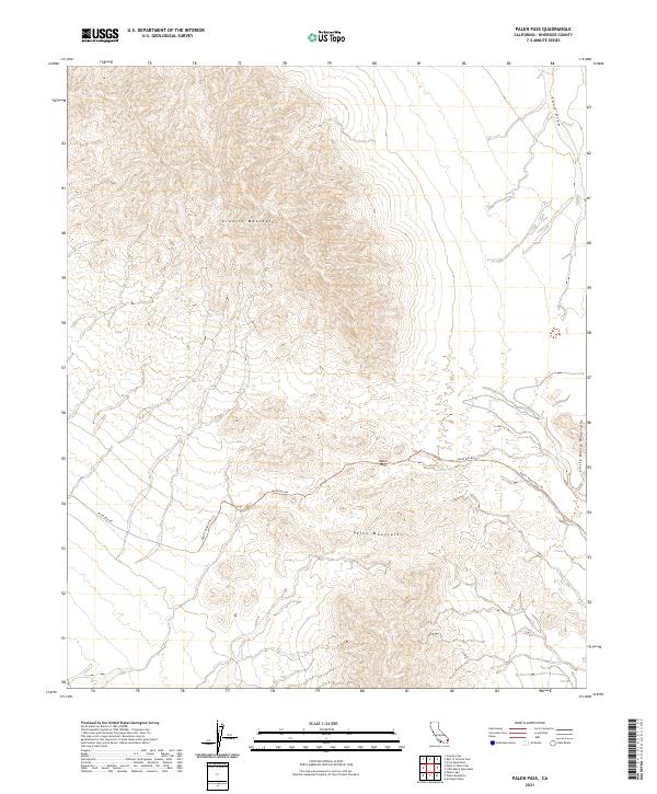 US Topo 7.5-minute map for Palen Pass CA