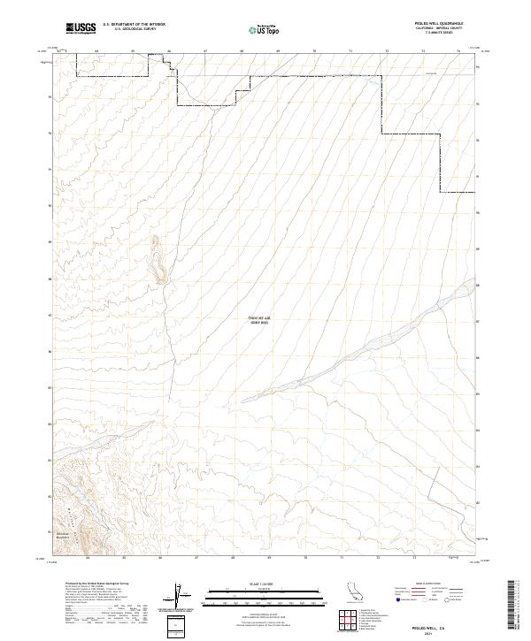 US Topo 7.5-minute map for Pegleg Well CA