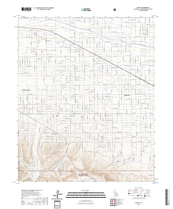 US Topo 7.5-minute map for Phelan CA