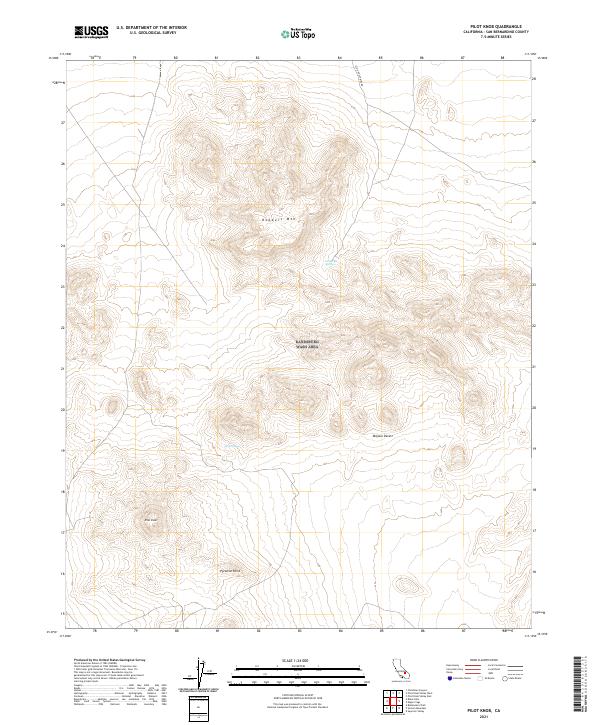US Topo 7.5-minute map for Pilot Knob CA