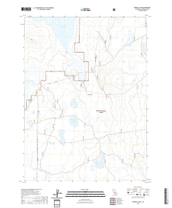 US Topo 7.5-minute map for Pinnacle Lake CA