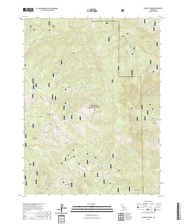 US Topo 7.5-minute map for Plaskett Ridge CA