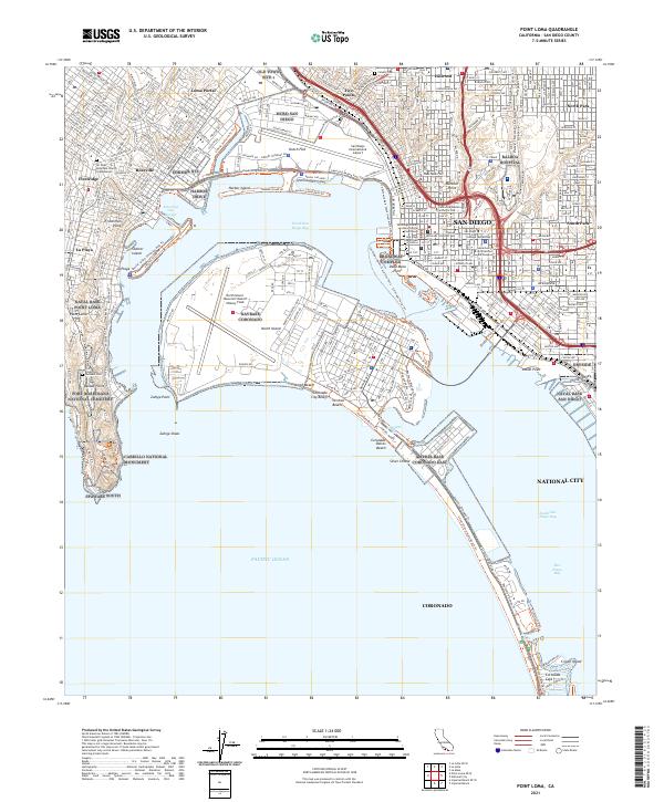 US Topo 7.5-minute map for Point Loma CA