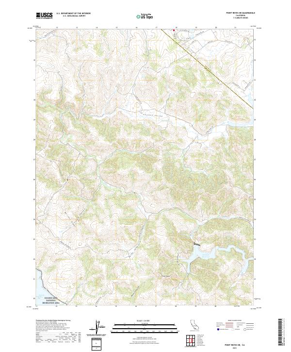 US Topo 7.5-minute map for Point Reyes NE CA