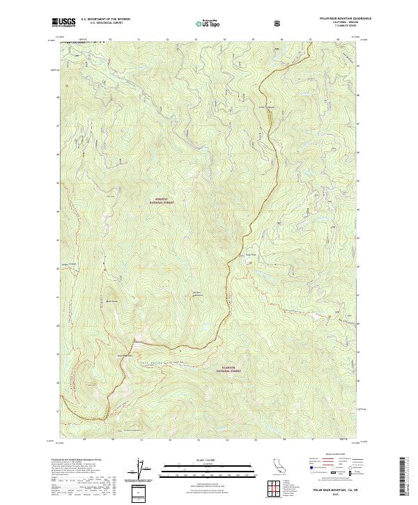 US Topo 7.5-minute map for Polar Bear Mountain CAOR