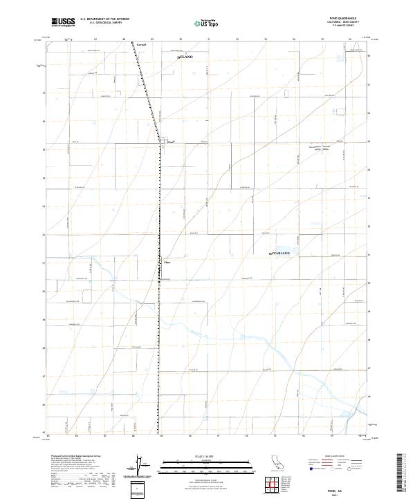 US Topo 7.5-minute map for Pond CA
