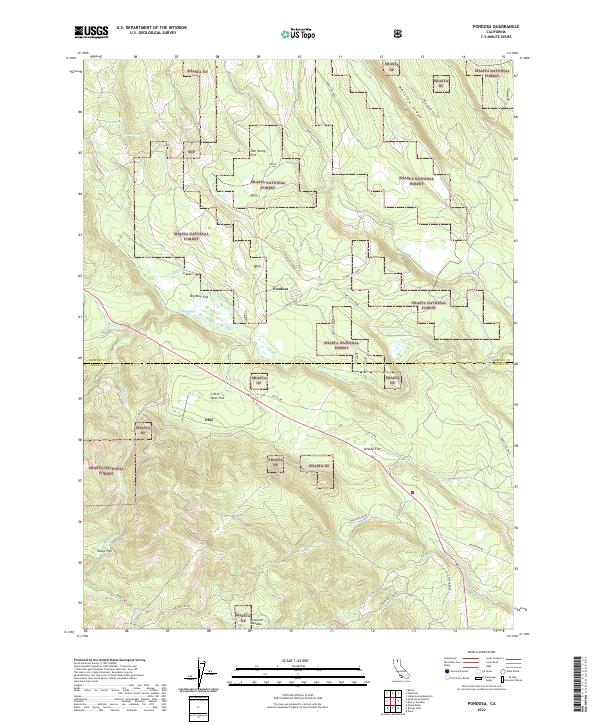 US Topo 7.5-minute map for Pondosa CA
