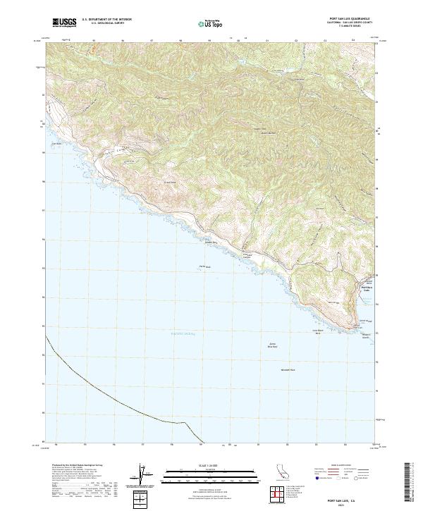 US Topo 7.5-minute map for Port San Luis CA