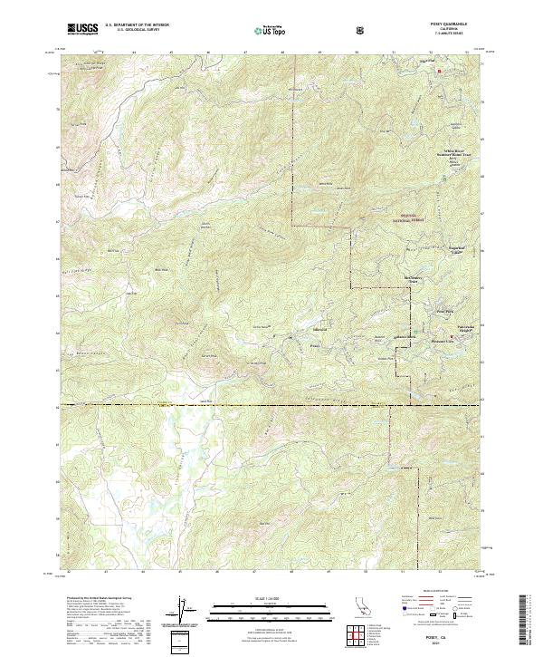 US Topo 7.5-minute map for Posey CA