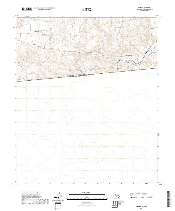 US Topo 7.5-minute map for Potrero CABCN