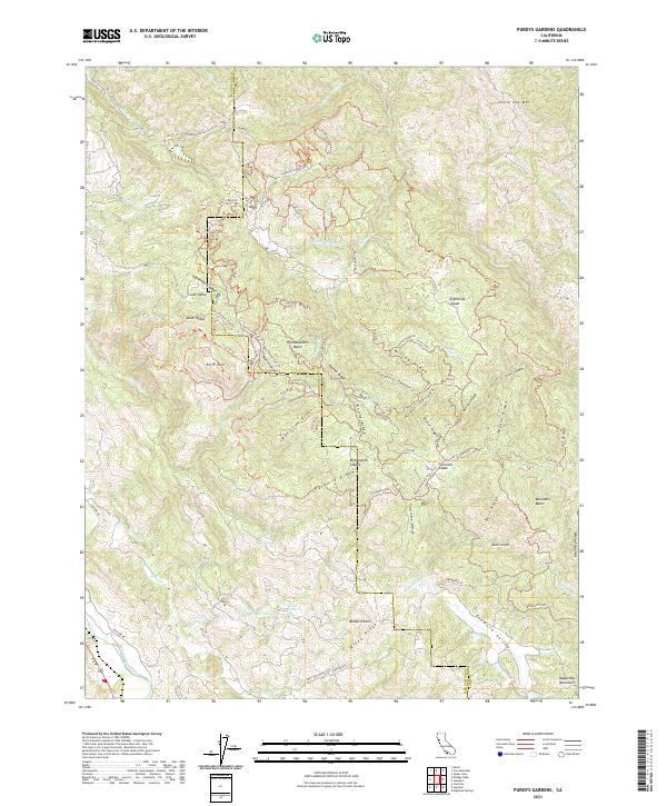 US Topo 7.5-minute map for Purdys Gardens CA