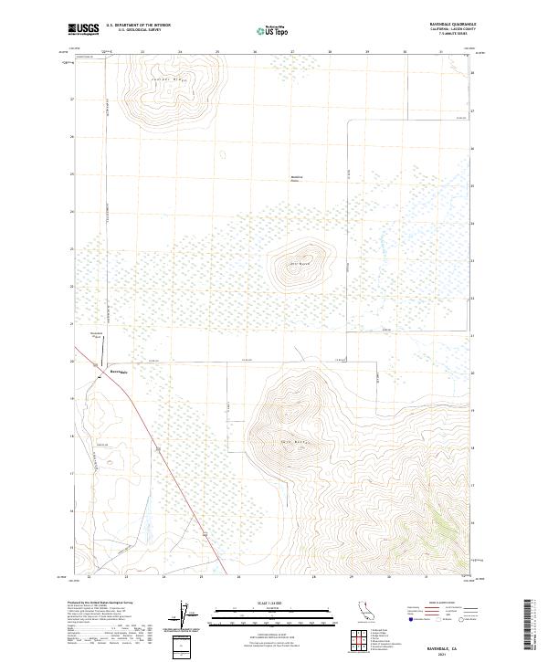 US Topo 7.5-minute map for Ravendale CA