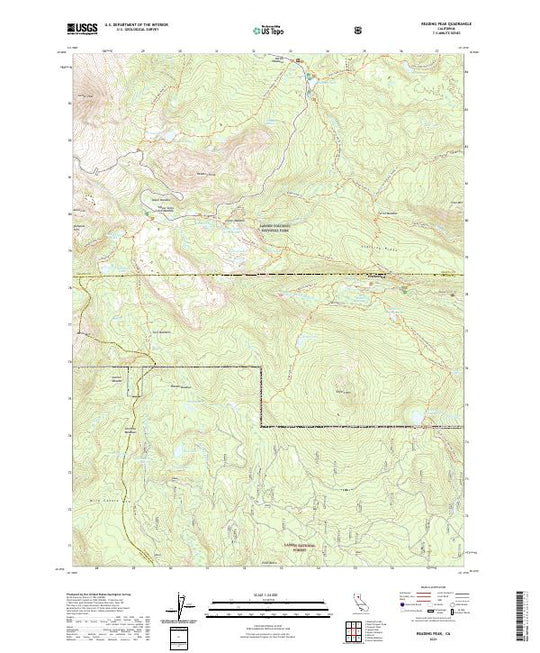 US Topo 7.5-minute map for Reading Peak CA – American Map Store