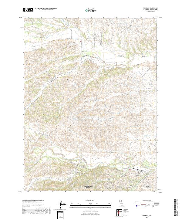 US Topo 7.5-minute map for Red Bank CA
