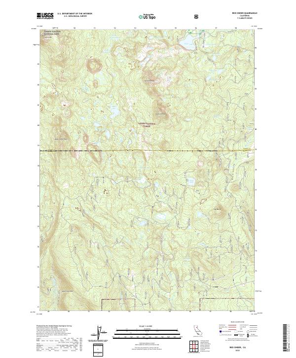 US Topo 7.5-minute map for Red Cinder CA