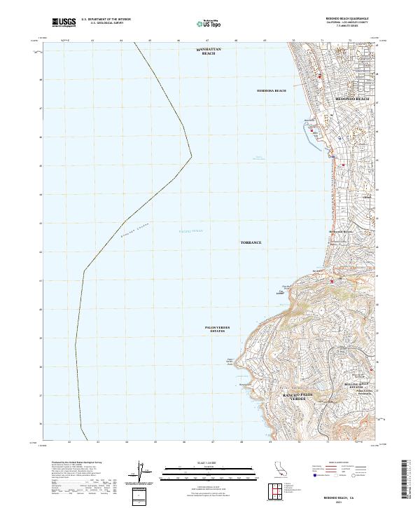 US Topo 7.5-minute map for Redondo Beach CA
