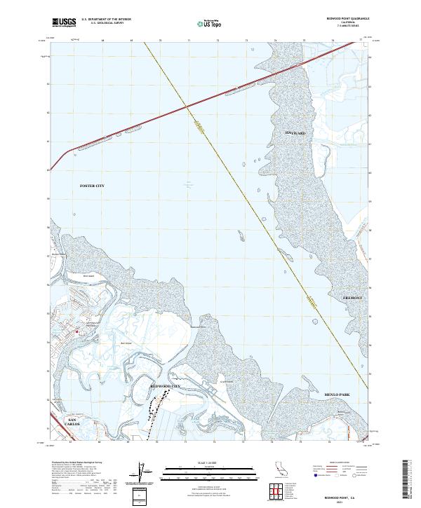 US Topo 7.5-minute map for Redwood Point CA