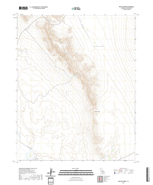 US Topo 7.5-minute map for Resting Spring CA