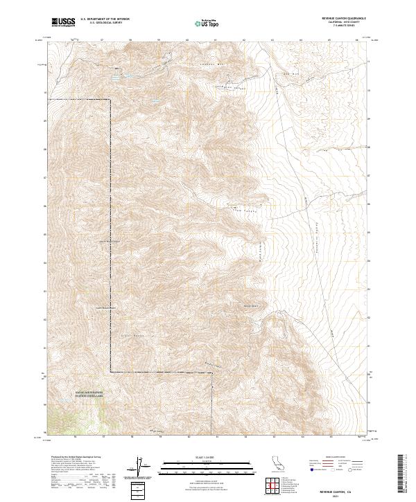 US Topo 7.5-minute map for Revenue Canyon CA