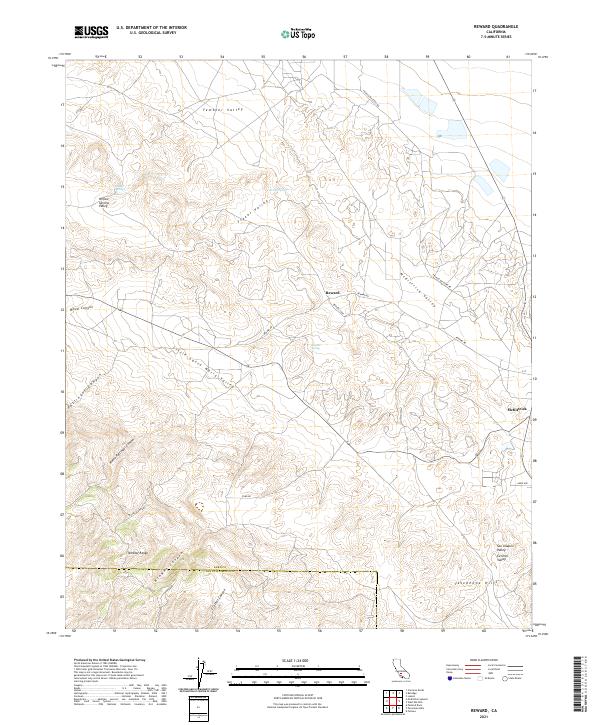 US Topo 7.5-minute map for Reward CA