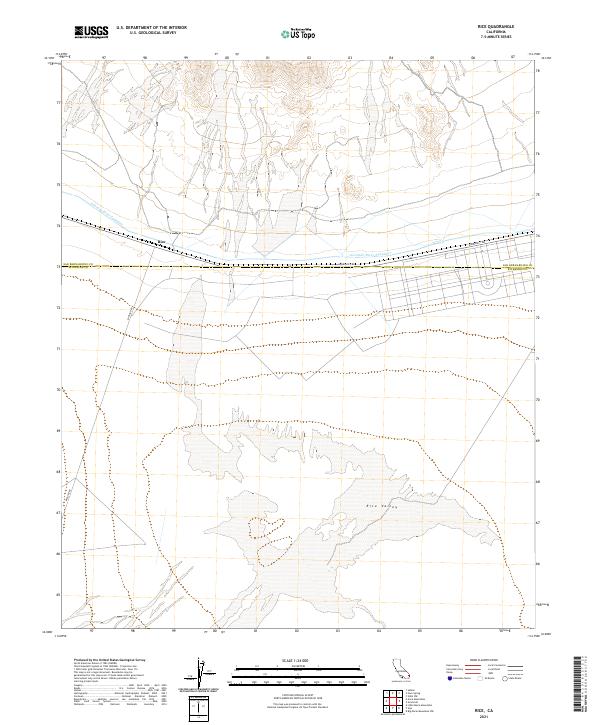 US Topo 7.5-minute map for Rice CA
