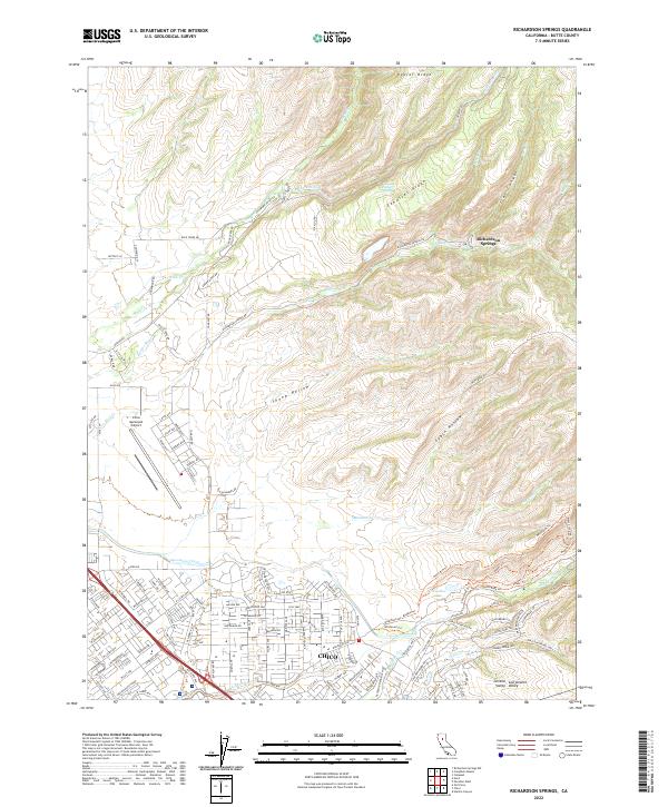 US Topo 7.5-minute map for Richardson Springs CA