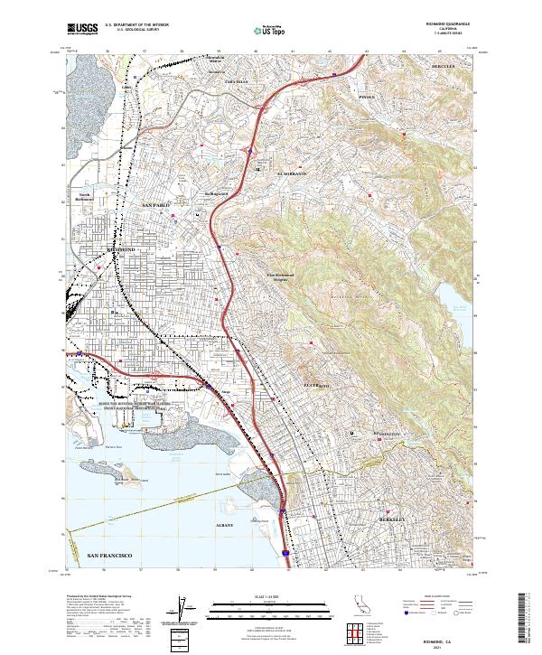 US Topo 7.5-minute map for Richmond CA