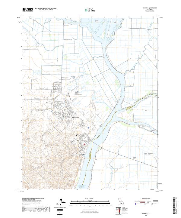 US Topo 7.5-minute map for Rio Vista CA