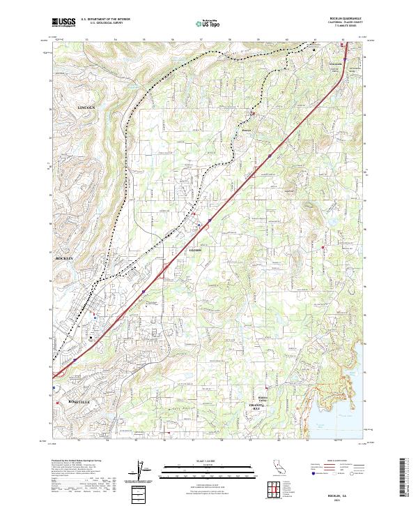 US Topo 7.5-minute map for Rocklin CA