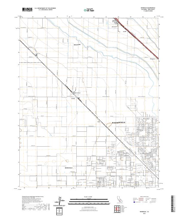 US Topo 7.5-minute map for Rosedale CA