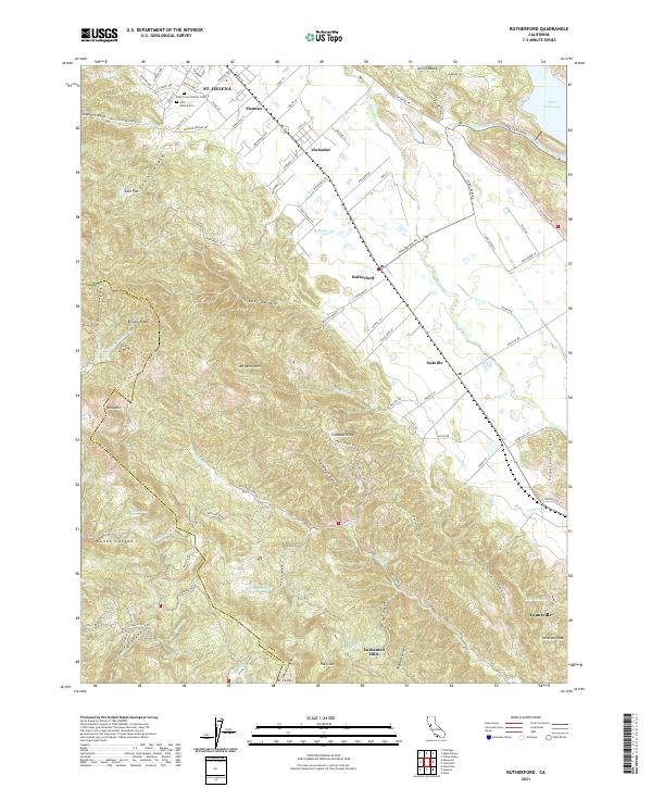 US Topo 7.5-minute map for Rutherford CA