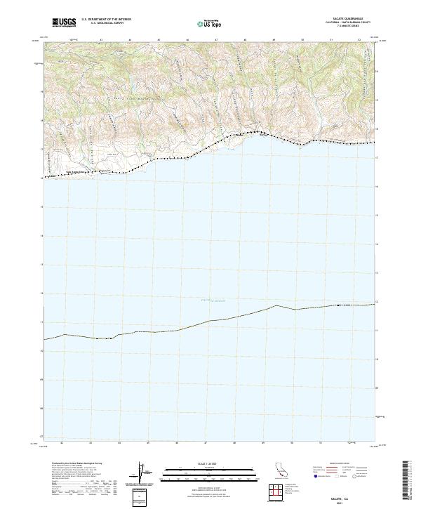 US Topo 7.5-minute map for Sacate CA