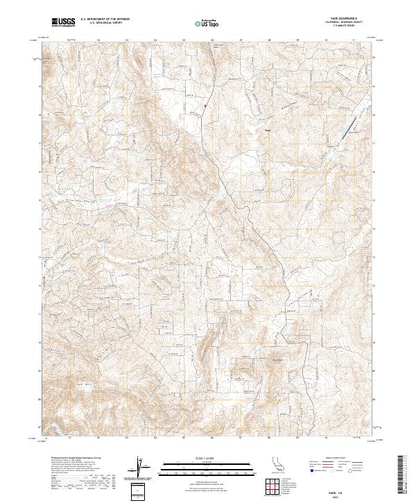 US Topo 7.5-minute map for Sage CA