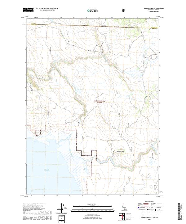 US Topo 7.5-minute map for Sagebrush Butte CAOR