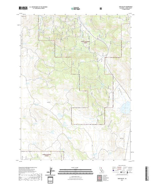 US Topo 7.5-minute map for Said Valley CA – American Map Store